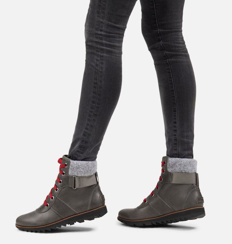 Womens Lace-Up Boots Dark Grey - Sorel Harlow™ Conquest Low - 682973-THD